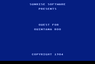 Quest for Quintana Roo Title Screen